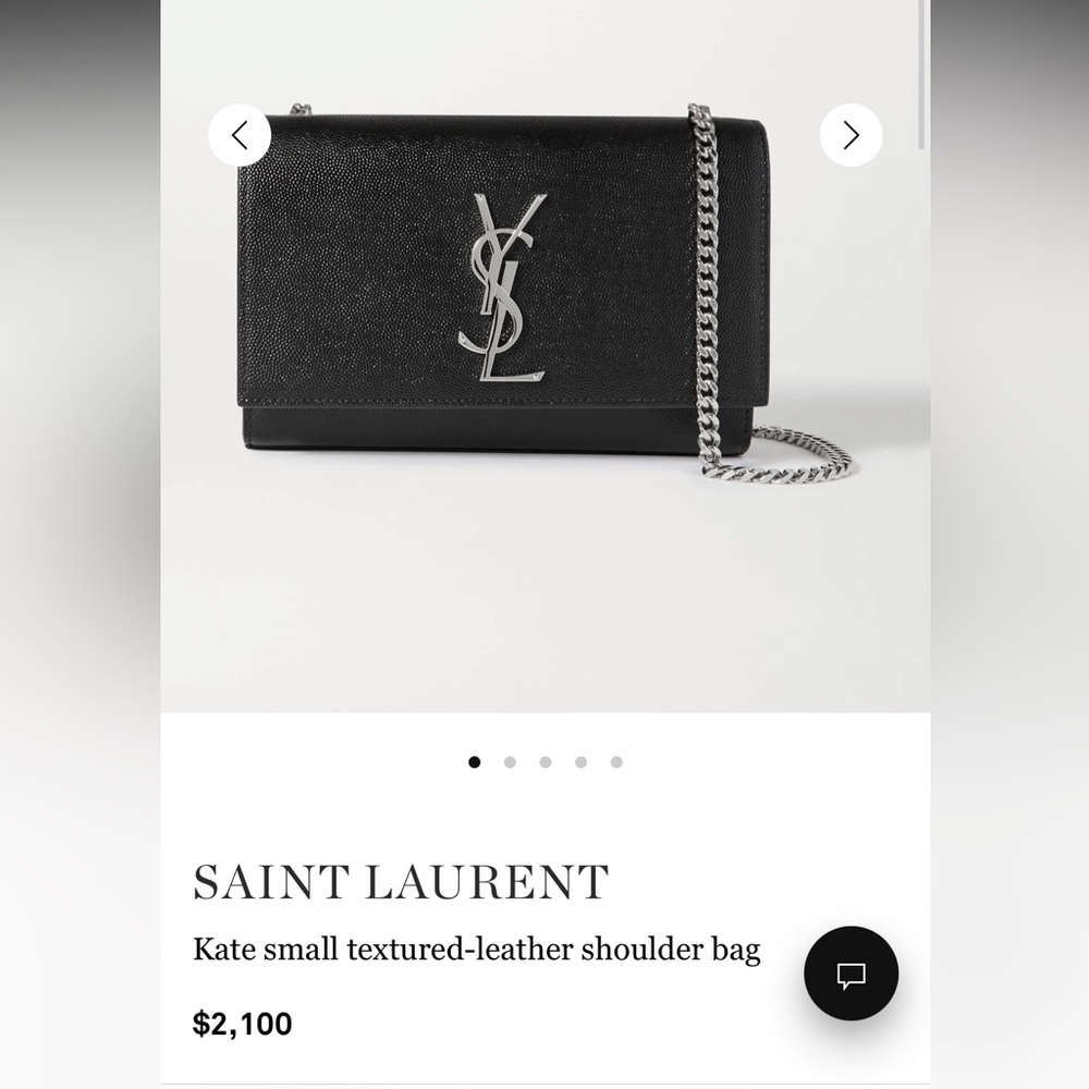 Amazing condition Saint Laurent Kate bag. Black with silver hardware.